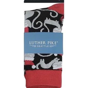 Luther Pike Seattle Cat Christmas Socks Women’s Two Pairs ￼ new in packages